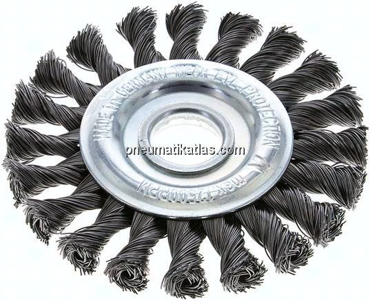 Rundbürste gezopft 115x12 mm, Aufnahmebohrung 22,2 mm