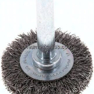 Rundbürste 30x6 mm, 6mm Schaft, Stahldraht gewellt 0,2mm