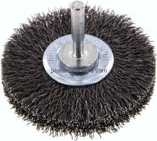 Rundbürste 70x14 mm, 6mm Schaft, Stahldraht gewellt 0,3mm