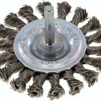 Rundbürste 75x12 mm, 6mm Schaft, Edelstahldraht 18x gezopft 0,5mm