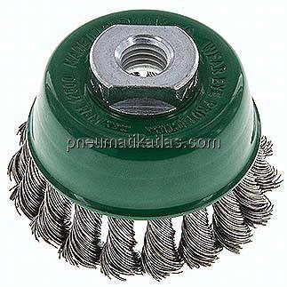 Topfbürste ( M14x2), 65 mm Edelstahldraht 18x gezopft 0,5mm