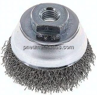 Topfbürste ( M14x2), 65 mm Stahldraht gewellt 0,35mm