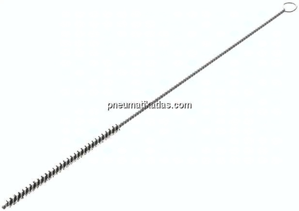 Zylinderbürste mit Öse, 6 mm, Stahldraht gewellt