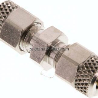 Gerade Verschraubung 4x2mm-4x2mm, Messing vernickelt