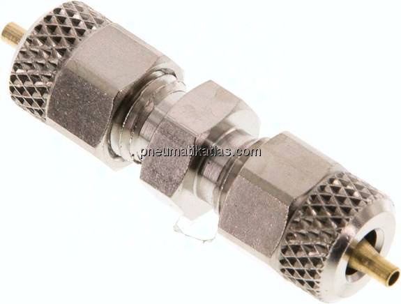 Gerade Verschraubung 4x2mm-4x2mm, Messing vernickelt