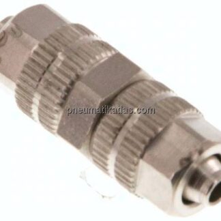 Gerade Verschraubung 4,3x3mm-4,3x3mm, Messing vernickelt