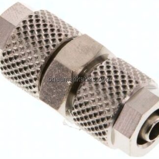 Gerade Verschraubung 6x4mm-6x4mm, Messing vernickelt