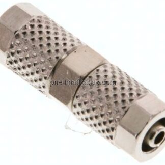 Gerade Verschraubung 5x3mm-5x3mm, Messing vernickelt