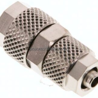 Gerade Verschraubung 8x6mm-6x4mm, Messing vernickelt