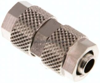 Gerade Verschraubung 8x6mm-8x6mm, Messing vernickelt