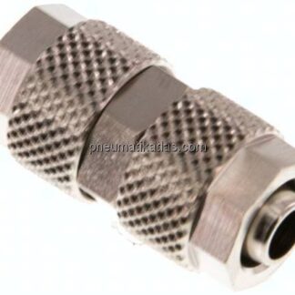 Gerade Verschraubung 8x6mm-8x6mm, Messing vernickelt