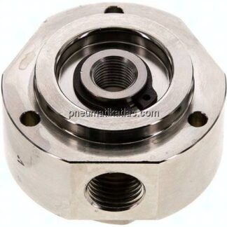 Drehverteiler G 3/8"-3x G 1/4", 3-fach, Einsatz für Vakuum