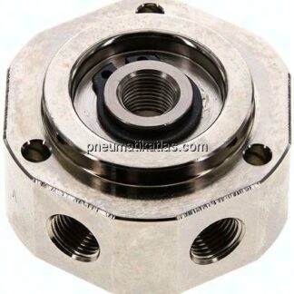 Drehverteiler G 3/8"-6x G 1/8", 6-fach, FKM-Dichtungen