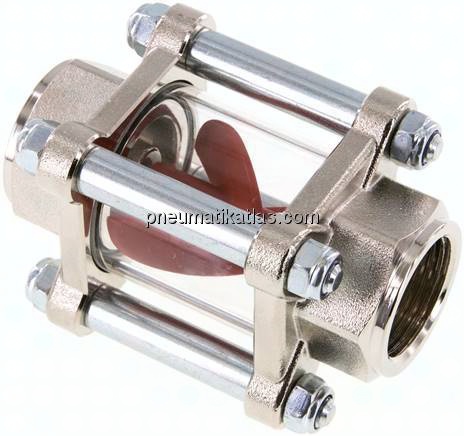 Flügelrad-Durchflussanzeige G 1", 2,2 - 27 l/min