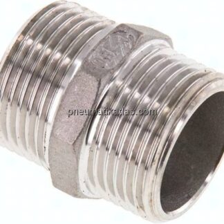 Doppelnippel, G 1"-G 1", flach dichtend, 1.4408