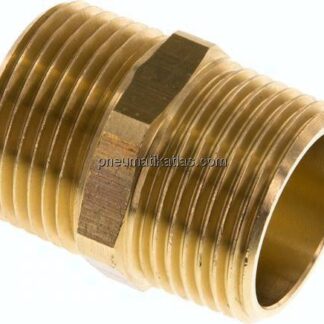 Doppelnippel R 1"-R 1", Messing/Rotguss