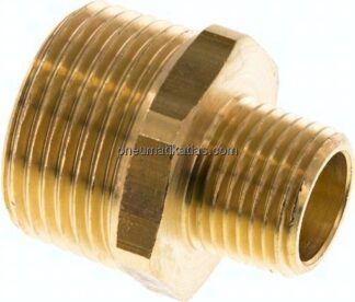 Doppelnippel R 1"-R 1/2", Messing/Rotguss