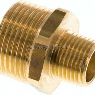 Doppelnippel R 1"-R 1/2", Messing/Rotguss