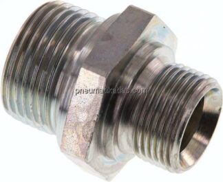 Hydraulik-Doppelnippel G 1"-G 3/4", Stahl verzinkt