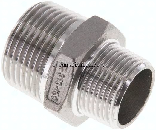 Doppelnippel NPT 1"-NPT 3/4", 1.4408