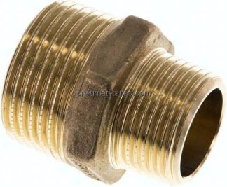 Doppelnippel R 1"-R 3/4", Messing/Rotguss