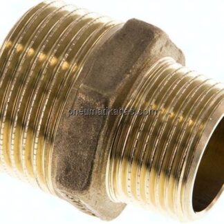 Doppelnippel R 1"-R 3/4", Messing/Rotguss