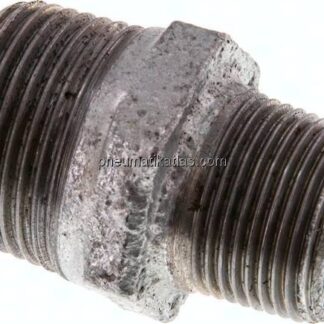 Doppelnippel R 1"-R 3/4", Temperguss verzinkt