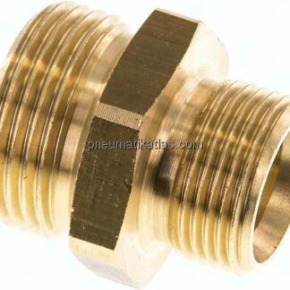 Doppelnippel G 1"-G 3/4", Messing/Rotguss