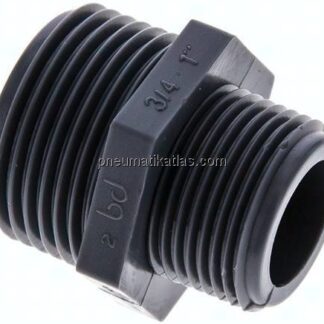 Doppelnippel G 1"-G 3/4", Polypropylen