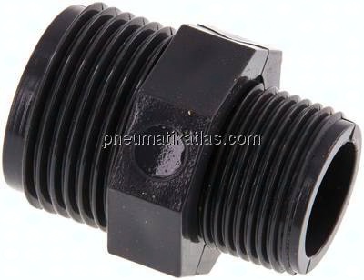 Doppelnippel G 1"-G 3/4", PVC-U