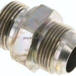 Doppelnippel G 1"-UN 1-5/16"-12(JIC), Stahl verzinkt