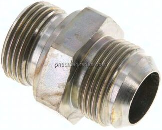 Doppelnippel G 1"-UN 1-5/16"-12(JIC), Stahl verzinkt