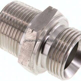 Doppelnippel G 1"-NPT 1", 1.4571