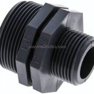 Doppelnippel G 1-1/2"-G 1", Polypropylen