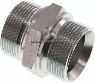 Hydraulik-Doppelnippel G 1-1/2"-G 1-1/2", Stahl verzinkt