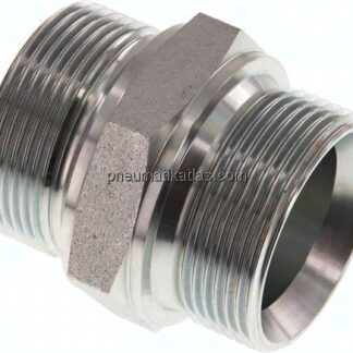 Hydraulik-Doppelnippel G 1-1/2"-G 1-1/2", Stahl verzinkt