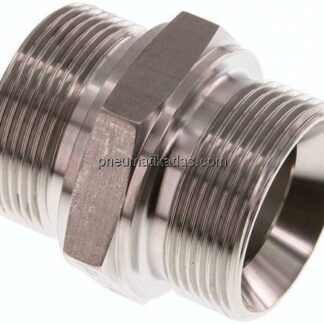 Hydraulik-Doppelnippel G 1-1/2"-G 1-1/2", 1.4571