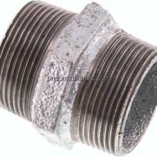Doppelnippel R 1-1/2"-R 1-1/2", Temperguss verzinkt