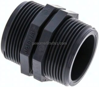 Doppelnippel G 1-1/2"-G 1-1/2", Polypropylen