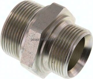 Hydraulik-Doppelnippel G 1-1/2"-G 1-1/4", Stahl verzinkt