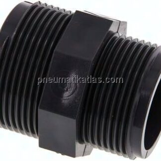 Doppelnippel G 1-1/2"-G 1-1/4", PVC-U