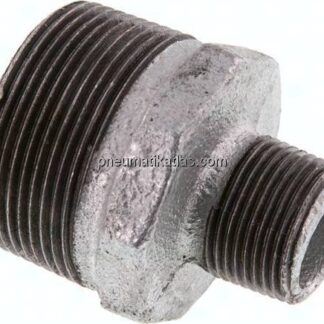 Doppelnippel R 1-1/2"-R 3/4", Temperguss verzinkt