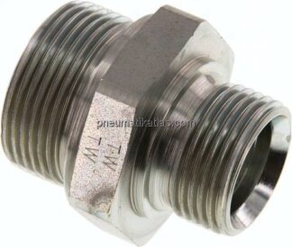 Hydraulik-Doppelnippel G 1-1/4"-G 1", Stahl verzinkt