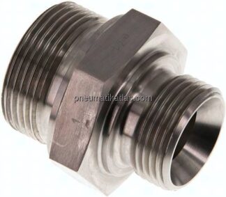 Hydraulik-Doppelnippel G 1-1/4"-G 1", 1.4571