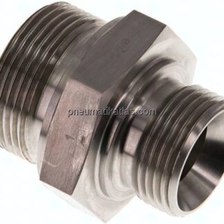 Hydraulik-Doppelnippel G 1-1/4"-G 1", 1.4571