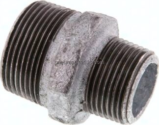 Doppelnippel R 1-1/4"-R 1", Temperguss verzinkt