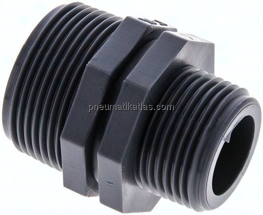 Doppelnippel G 1-1/4"-G 1", Polypropylen