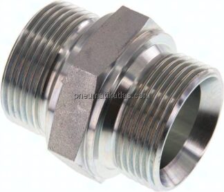 Hydraulik-Doppelnippel G 1-1/4"-G 1-1/4", Stahl verzinkt