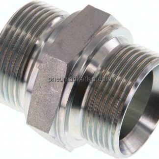 Hydraulik-Doppelnippel G 1-1/4"-G 1-1/4", Stahl verzinkt