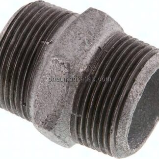 Doppelnippel R 1-1/4"-R 1-1/4", Temperguss verzinkt